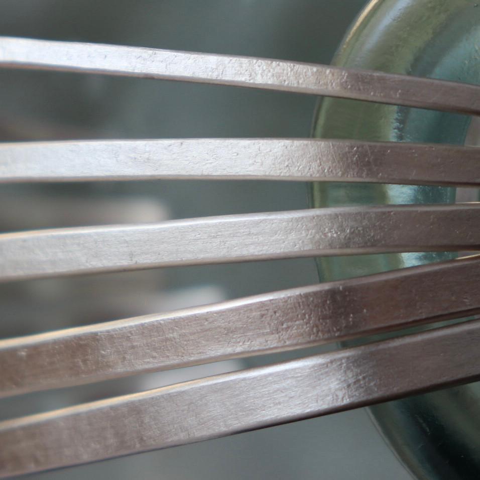 【shirabeしらべ3×さざれ仕上げ.0】silver950 幅約3.5㎜×厚約1.8㎜ バングル/受注制作 | 20枚目